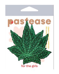 Pastease Premium Glitter Marijuana Leafs - Green O/S