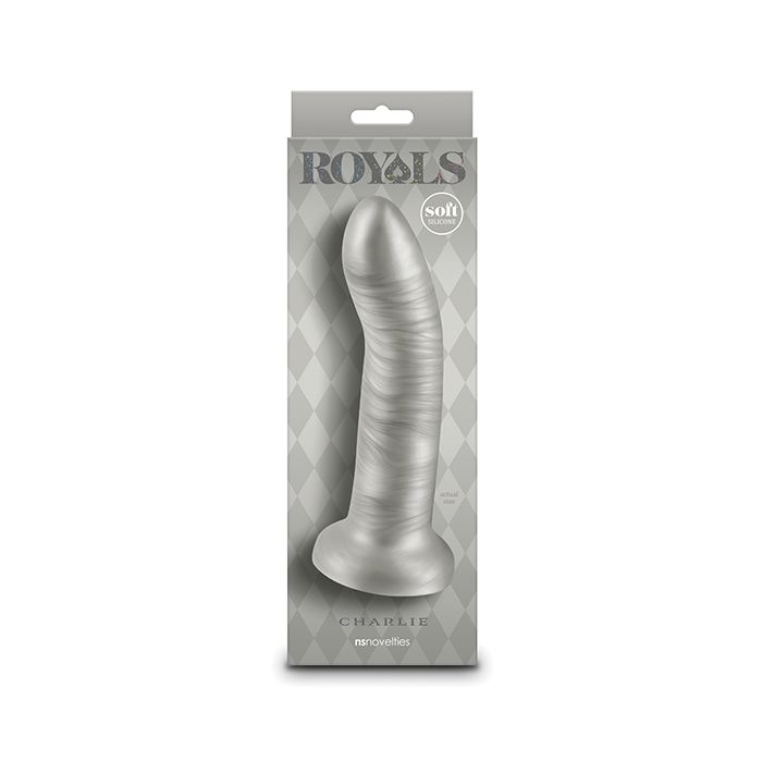 Royals 7" Charlie Curved Dildo - Metallic Champagne